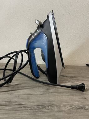 Hamilton Beach 2-in-1 Steam Iron Garment Steamer 1200W Black Blue 14525F